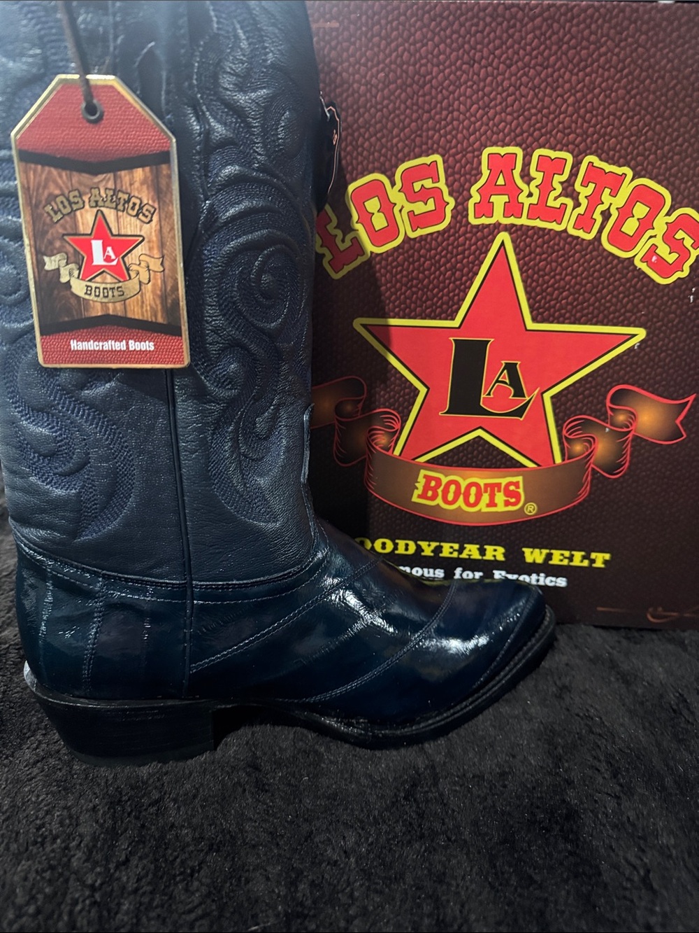 Los Altos Eel Cowboy Boots J-Toe 990810
